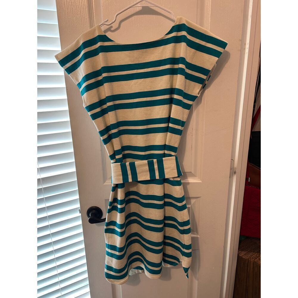 Striped Short Dress Nautical Preppy Vacation Cruise - Picture 2 of 4